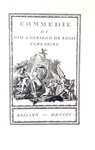 Giovanni Gherardo De Rossi - Commedie - Bassano 1790/98 (prima edizione - bellissima legatura coeva)