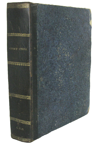 Codice civile per gli Stati di S.M. il Re di Sardegna - 1837 (prima edizione del Codice albertino)