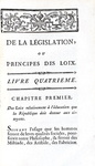 Gabriel Bonnot de Mably - De la legislation ou principes des loix - 1776 (rara prima edizione)