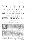 Duello, vendetta e onore: Scipione Maffei - Della scienza chiamata cavalleresca - Trento 1717