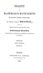 Manoscritti antichi: Monteil - Traite de materiaux manuscrits - Paris 1836 (bellissima legatura)