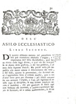 Il diritto d'asilo nel Settecento: Francesco d'Aguirre - Discorso sopra l'asilo ecclesiastico - 1763