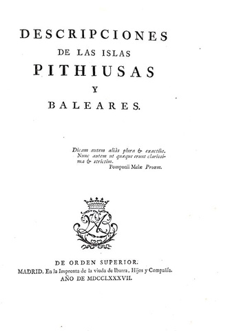 Le isole Baleari nel '700: Vargas - Descripciones de las islas Baleares - 1787 (rara prima edizione)