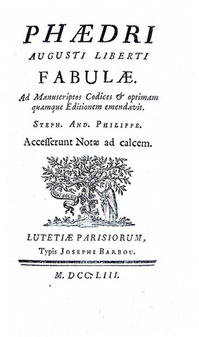 Le favole di Fedro: Phaedrus - Fabulae - Paris, Barbou 1754 (con numerose belle incisioni in rame)