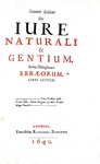 John Selden - De iure naturali et gentium iuxta disciplinam Ebraeorum - 1640 (rara prima edizione)