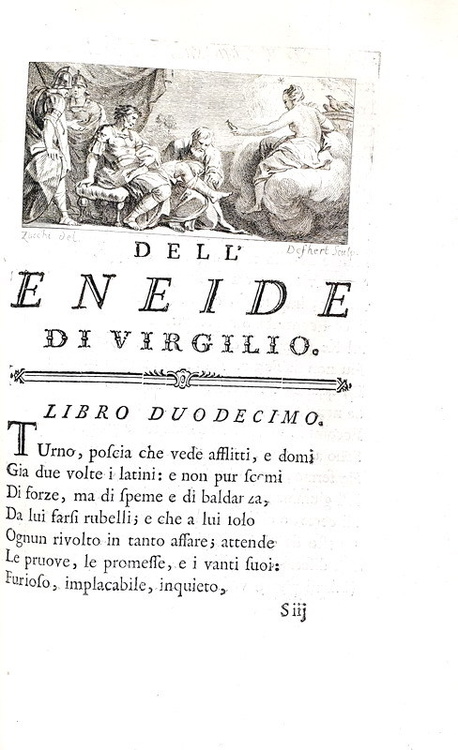 L'Eneide di Virgilio del commendatore Annibal Caro - Parigi 1760 (con 34  incisioni - bella legatura)