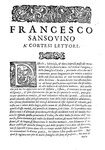 Francesco Sansovino - Origine e fatti delle famiglie illustri d'Italia - Venezia, Combi 1670