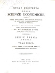 Melchiorre Gioia - Nuovo prospetto delle scienze economiche - Milano 1815 (rara prima edizione)