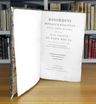 Girolamo Spanzotti - Disordini morali e politici della corte di Roma - 1798 (rara prima edizione)