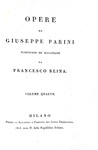 Giuseppe Parini - Opere - Milano 1801/04 (prima edizione complessiva - rara tiratura su carta forte)