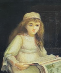 Charles Edward Halle - Nel paese delle fate. Bambina in biblioteca - 1900/30 ca. (olio su tavola)