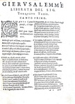 Rinomata e rarissima edizione della Gerusalemme liberata di Torquato Tasso - Mantova, Osanna 1584