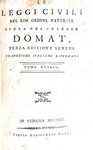 Jean Domat - Le leggi civili nel lor ordine naturale - Venezia 1805 (dieci volumi)