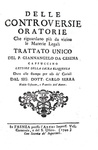 Giovanni Angelo Serra - Delle controversie oratorie nelle materie legali - 1744 (prima edizione)