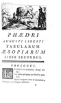 Le favole di Fedro: Phaedrus - Fabulae - Paris, Barbou 1754 (con numerose belle incisioni in rame)