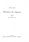 Henry James - Ritratto di signora - Torino, Einaudi 1943 (prima edizione italiana)