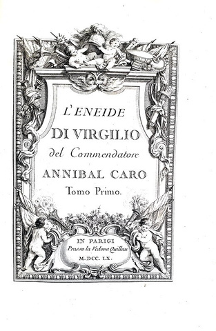 L'Eneide di Virgilio del commendatore Annibal Caro - Parigi 1760 (con 34 incisioni - bella legatura)