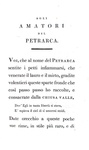 Francesco Petrarca - Rime scelte - Londra, presso T. Becket, 1801 (edizione rara)