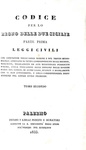 Codice per lo regno delle Due Sicilie. Leggi civili - Palermo 1832/33 (rara e importante edizione)