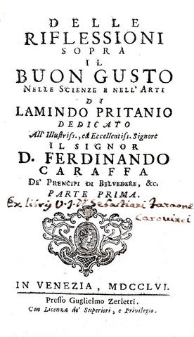 Ludovico Antonio Muratori - Delle riflessioni sopra il buon gusto nelle scienze e nellarti - 1756