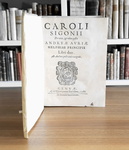 La vita di Andrea Doria: Sigonio - De vita & rebus gestis Andreae Auriae - 1586 (prima edizione)