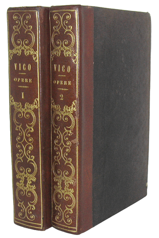 Giambattista Vico - Principi di scienza nuova e Opere varie - Napoli 1834 (con 4 tavole)