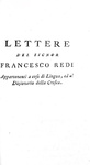 Francesco Redi - Raccolta delle poesie - Londra (ma Livorno), Masi 1781 (bella legatura coeva)