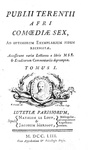 Le commedie di Terenzio: Terentius - Comoediae sex - 1753 (stupenda legatura, incisioni di Gravelot)