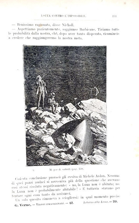 Jules Verne Dalla Terra Alla Luna And Intorno Alla Luna Milano Sonzogno 1887 