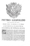 Riforma leopoldina della magistratura in Toscana: Legge per i tribunali di giustizia - Firenze 1772