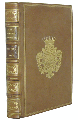 La navigazione nel '500: Bottazzo - Dialogi maritimi - 1547 (prima edizione - legatura alle armi)