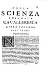 Duello, vendetta e onore: Scipione Maffei - Della scienza chiamata cavalleresca - Trento 1717