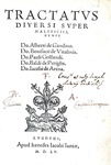 Alberto da Gandino - Tractatus diversi super maleficiis - Lione, Giunti 1555 (rarissimo e ricercato)