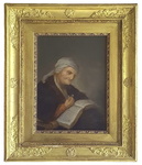 Old woman reading - seconda met del XVII secolo (1660/90) - olio su tavola lignea di area fiamminga