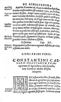 L'agricoltura nell'antica Roma: Constantini Caesaris selectarum praeceptionum de agricultura - 1538