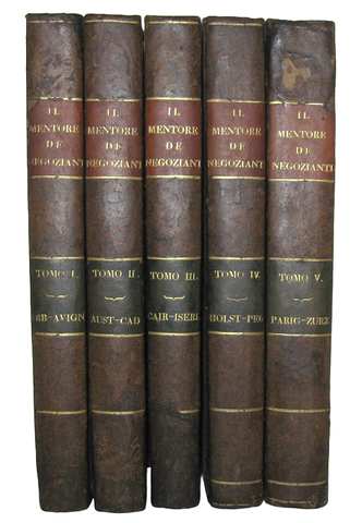Andrea Metr - Il mentore perfetto dei negozianti - Trieste 1793 (5 volumi - rara prima edizione)