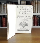 La Bibbia Vulgata: Biblia sacra vulgatae editionis Sixti V et Clementis VIII - 1751 (bella legatura)