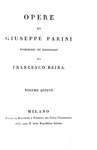 Giuseppe Parini - Opere - Milano 1801/04 (prima edizione complessiva - rara tiratura su carta forte)