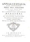 Uno caposaldo della storiografia - Ludovico Antonio Muratori - Annali d?Italia - Monaco 1761/64