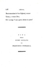 Francesco Petrarca - Rime scelte - Londra, presso T. Becket, 1801 (edizione rara)