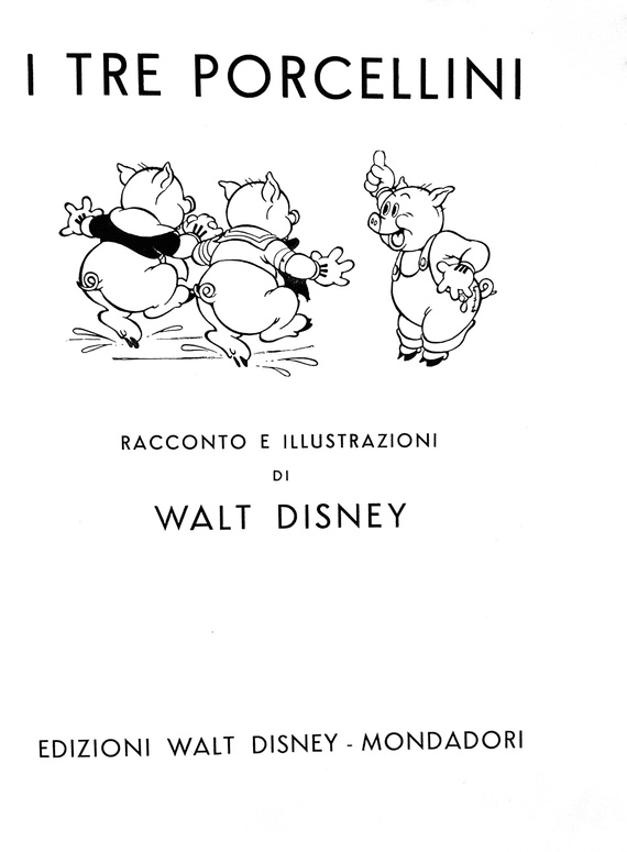 I tre porcellini. Racconto e illustrazioni di Walt Disney - 1935 (rara prima edizione - illustrato)