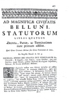 Gli antichi statuti di Belluno: Statutorum magnificae civitatis Belluni libri quatuor - Venezia 1747