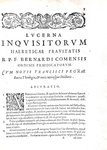 Bernardo da Como - Lucerna inquisitorum haereticae pravitatis et Tractatus de strigibus - 1596