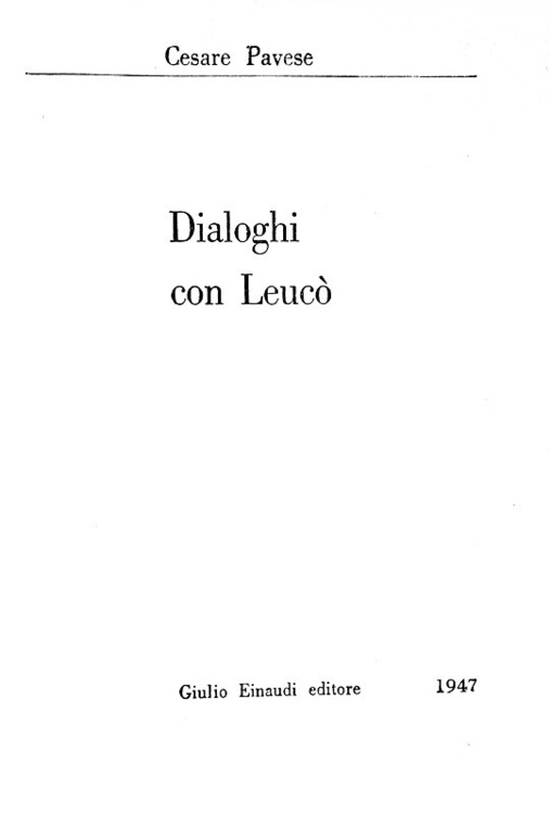 Cesare Pavese, Dialoghi con Leucò