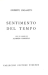 Giuseppe Ungaretti - Sentimento del tempo - Firenze 1933 (prima edizione)