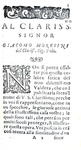 Ovidio - Epistole di  nuovo tradotte in ottava rima da Marc'Antonio Valdera - Venezia 1604