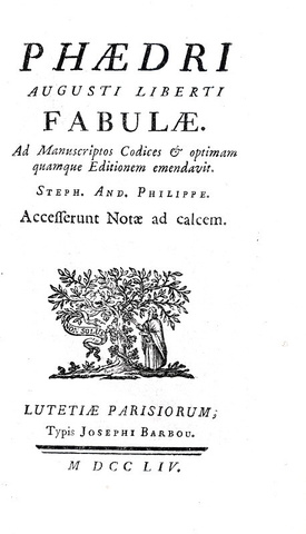 Le favole di Fedro: Phaedrus - Fabulae - Paris, Barbou 1754 (con numerose belle incisioni in rame)