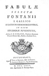 Le favole di Jean de La Fontaine: Fabulae selectae in Latinum sermonem conversae - Rouen 1775