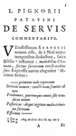 Le classici sociali nell'antica Roma: Lorenzo Pignoria - De servis - 1674 (con numerose incisioni)