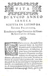 Lucio Anneo Seneca - De' benefizii tradotto in volgar fiorentino da m. Benedetto Varchi - 1574